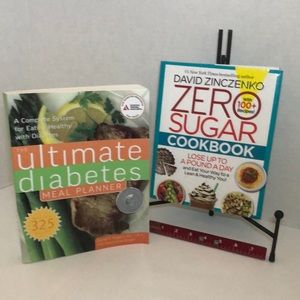 2 books Zero SUGAR COOKBOOK BY DAVID ZINCZENKO & Ultimate Diabetes Meal Planner